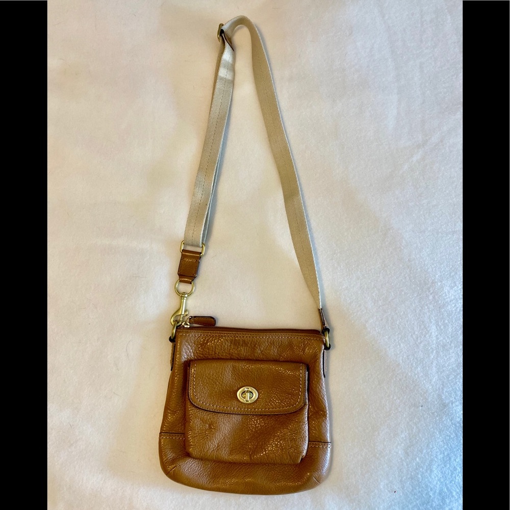 FOSSIL - camel leather crossbody
